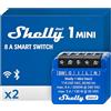 Shelly 1 Mini Gen3, Relè Intelligente WiFi e Bluetooth, 1 Canale, 8A, Domotica, Contatti Puliti, Controllo Remoto Luci, Dimensioni Compatte, Alexa e Google Home, iOS e Android, Nessun Hub Necessario