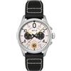 AVI-8 Spitfire Lock - Orologio cronografo da pilota per uomo, movimento al quarzo giapponese, cassa in acciaio inossidabile da 42 mm, cinturino in pelle, resistente all'acqua, 50 m, AV-4089
