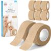Health Press® Venda autoadhesiva para los dedos - 8 rollos beige (2,5 cm x 4,5 m) | Venda elástica para los dedos | Venda para los dedos resistente al polvo, la grasa y la suciedad