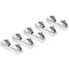 QUARKZMAN 6mm Porta Scorrevole Puleggia Ruote x 5pz Vetro Rullo Assemblaggio per Cucina Finestra Armadietto Schermo Porta Cancello [Argento]