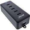 InLine PowerHub USB-C a 5 porte, estensione caricabatterie compatto per USB-C, distribuzione intelligente dell'energia con Power Delivery, max. 100 W, 31515D