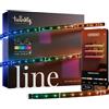 Twinkly Line Extension Kit 1.5m, Striscia LED Multicolore Magnetica e Adesiva, Abbinalo a Line Starter Kit, Compatibile con Alexa e Google Home, 16M+ di Colori, Controllato da App, Filo Nero