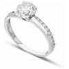 Gioielleria Lucchese Oro Anello Solitario Donna Oro Bianco GL102368