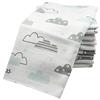 M.M.C. 10 panni in garza per bambini in cotone 80 x 70 cm | Oeko-Tex (10 nuvole menta)