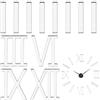 FINGERINSPIRE 12 Pz Numeri Romani in Acrilico, Orologio da Parete Fai da Te 30mm Cifre e Trattini Effetto Argento SpecchiatoAccessori per Orologi Artistici per Soggiorno