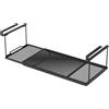 Zbozzba Organizer espandibile sotto gli armadietti, cestino sotto la mensola, organizer dispensa multifunzionale,da 38 a 70 cm, per riporre in cucina, camera da letto e ufficio(Nero)