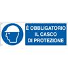 Cartelli Segnalatori Cartello alluminio 35x12,5cm 'e' obligatorio il casco di protezione" - Z12165