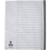 Q-Connect Divisori numerici per raccoglitori 24,5x29,7 cm Q-Connect grigie in PPL - 20 schede