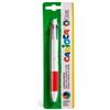 Carioca Penna a sfera 4 colori Carioca 4 Colors multicolore - punta 1 mm - fusto bianco/rosso (conf. 24)