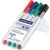 Staedtler Marcatore punta tonda per lavagna Staedtler Lumocolor Whiteboard colori assortiti - tratto 1-2 mm (conf. 4)