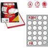 Markin Etichette permanenti rotonde Copiatabu R305 bianco Laser/inkjet - 24 et./foglio - cf. 100 fogli Markin Ø40 mm conf. 100 pz - F00534
