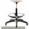 CKS Sgabello tecnico Work Wood 60 tondello in faggio e base in nylon CKS alto - R07872