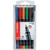 Stabilo Marcatore permanente Stabilo OHPen Universal colori assortiti punta tonda 1 mm (conf. 6)