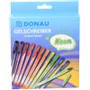 Donau Set 12 penne gel Donau colori neon assortiti 322262 conf. 12 pz - F05623