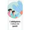 no-brand Adesivo segnaletico "È obbligatorio l'utilizzo dei guanti" 15x30 cm - R06414