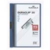 Durable Cartelline A4 con clip in plastica Durable Duraclip trasparente/blu - dorso 3 mm
