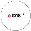 Markin Etichette permanenti Markin Copiatabu Ø 18 mm - bianco - conf. 10 pzblister da 10 ff A4 - X11006 - F01768