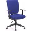 Serena Group Sedia ufficio home office New Orleans Oscillante blu in tessuto acrilico - braccioli fissi