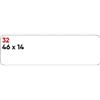 Markin Etichette bianche permanenti Markin Copiatabu 46x14 mm - conf. 10 pzblister da 10 ff A4 - X11032 - F01786