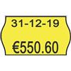 Printex Rotolo da 1000 etichette per prezzatrice Printex sagomate 26x16 mm giallo fluo - R02832