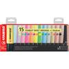 Stabilo Desk set evidenziatori Stabilo Boss® Original 2-5 mm - 15 colori assortiti F60915 conf. 15 pz - F07838