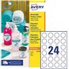 Avery Etichette multiuso bianche Avery - Ø 37 mm - 600 etichette