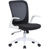 Serena Group Poltrona home office Jackson Oscillante nero/bianco in tessuto acrilico - braccioli fissi