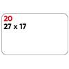 Markin Etichette bianche permanenti Markin Copiatabu 27x17 mm - conf. 10 pzblister da 10 ff A4 - X11020 - F01779
