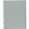 Elba Divisori numerici per raccoglitori 21x29,7 cm Elba grigie in PPL - 12 schede
