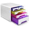 CEP Cassettiera da scrivania CEP Smoove 360x288x271 mm bianco 5 cassetti misti - R03490