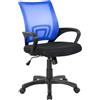 Serena Group Sedia home office St. Louis Oscillante nero/blu in rete - braccioli fissi