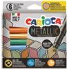 Carioca Penna punta in fibra Carioca Metallic Maxi colori assortiti (conf. 6)
