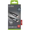 SBS Cavo SBS Type C- Type C con indicatore LCD - lunghezza 1 m - nero TECABLETCCLED100WK - F06152