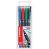 Stabilo Marcatore permanente Stabilo OHPen Universal colori assortiti punta tonda 1 mm (conf. 4)