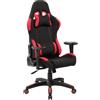 Serena Group Poltrona gaming Indianapolis Oscillante nero/rosso in ecopelle - braccioli regolabili