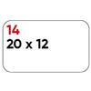 Markin Etichette bianche permanenti Markin Copiatabu 20x12 mm - conf. 10 pzblister da 10 ff A4 - X11014 - F01777