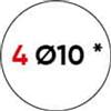 Markin Etichette permanenti Markin Copiatabu Ø 10 mm - bianco - conf. 10 pzblister da 10 ff A4 - X11004 - F01766