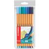 Stabilo Fineliner Stabilo Point 88® 0,4 mm conf. 8 pztonalità di blu - 88/8-03 - F01385