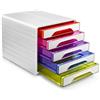 CEP Cassettiera da scrivania CEP Smoove 360x288x271 mm bianco 5 cassetti medi - R03491