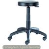 CKS Sgabello tecnico Work 50 tondello in PU flessibile e lavabile nero CKS - R07876
