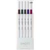 Uni Ball Fineliner Emott - tratto 0.4 mm - colori assortiti vintage - Uni Mitsubishi - conf. 5 pezzi - Z16863