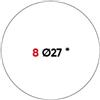 Markin Etichette permanenti Markin Copiatabu Ø 27 mm - bianco - conf. 10 pzblister da 10 ff A4 - X11008 - F01770