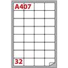 Markin Etichette bianche permanenti Copiatabu A407 47x35 mm - angoli arrotondati - 32 et./foglio - conf. 100 pzfogli Markin - F00505
