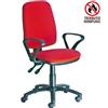 CKS Sedia operativa Ariel Back System rossa in tessuto ignifugo - braccioli fissi