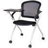 Serena Group Sedia Phoenix Nera in rete - 4 gambe nera - braccioli strutturali