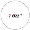Markin Etichette permanenti Markin Copiatabu Ø 22 mm - bianco - conf. 10 pzblister da 10 ff A4 - X11007 - F01769