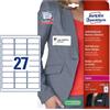 Avery Etichette tessuti bianche Avery L4784 - 63,5 x 29,6 mm - 540 etichette