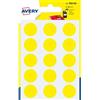Avery Etichette multiuso gialle Avery - Ø 19 mm - 90 etichette (conf. 10)