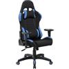 Serena Group Poltrona gaming Indianapolis Oscillante nero/blu in ecopelle - braccioli regolabili