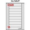 Markin Etichette bianche permanenti Markin Copiatabu 145x17 mm con margine - 16 et./ff - conf. 100 pzff A4 - X210C528 - F00524